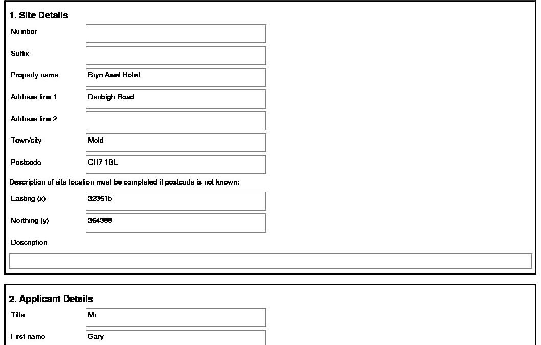 draft application form